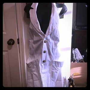 Summer time Backless White Dress